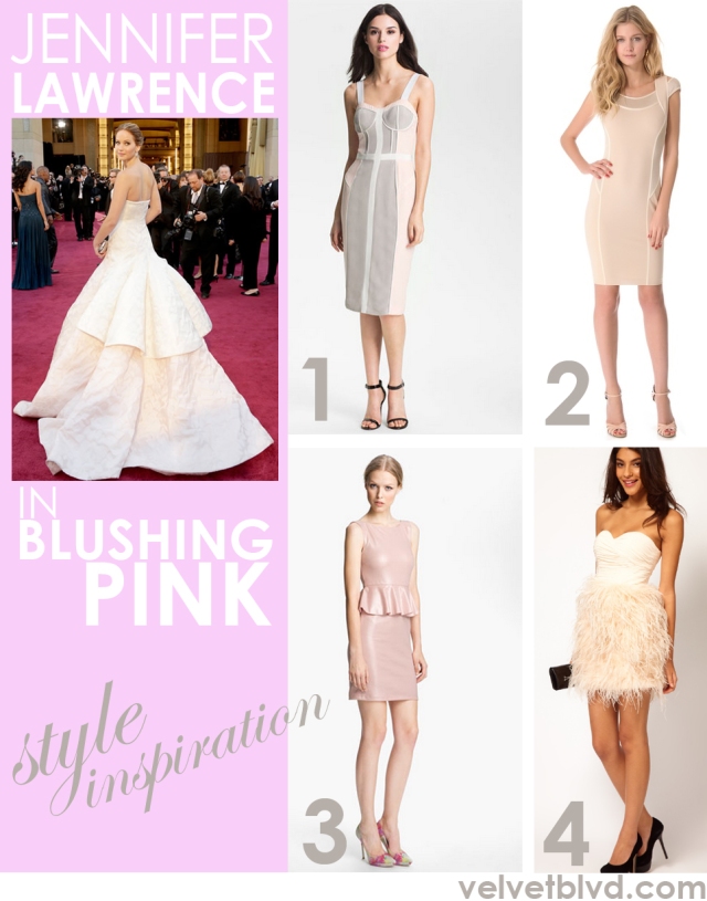 Jennifer Lawrence - Blushing Pink